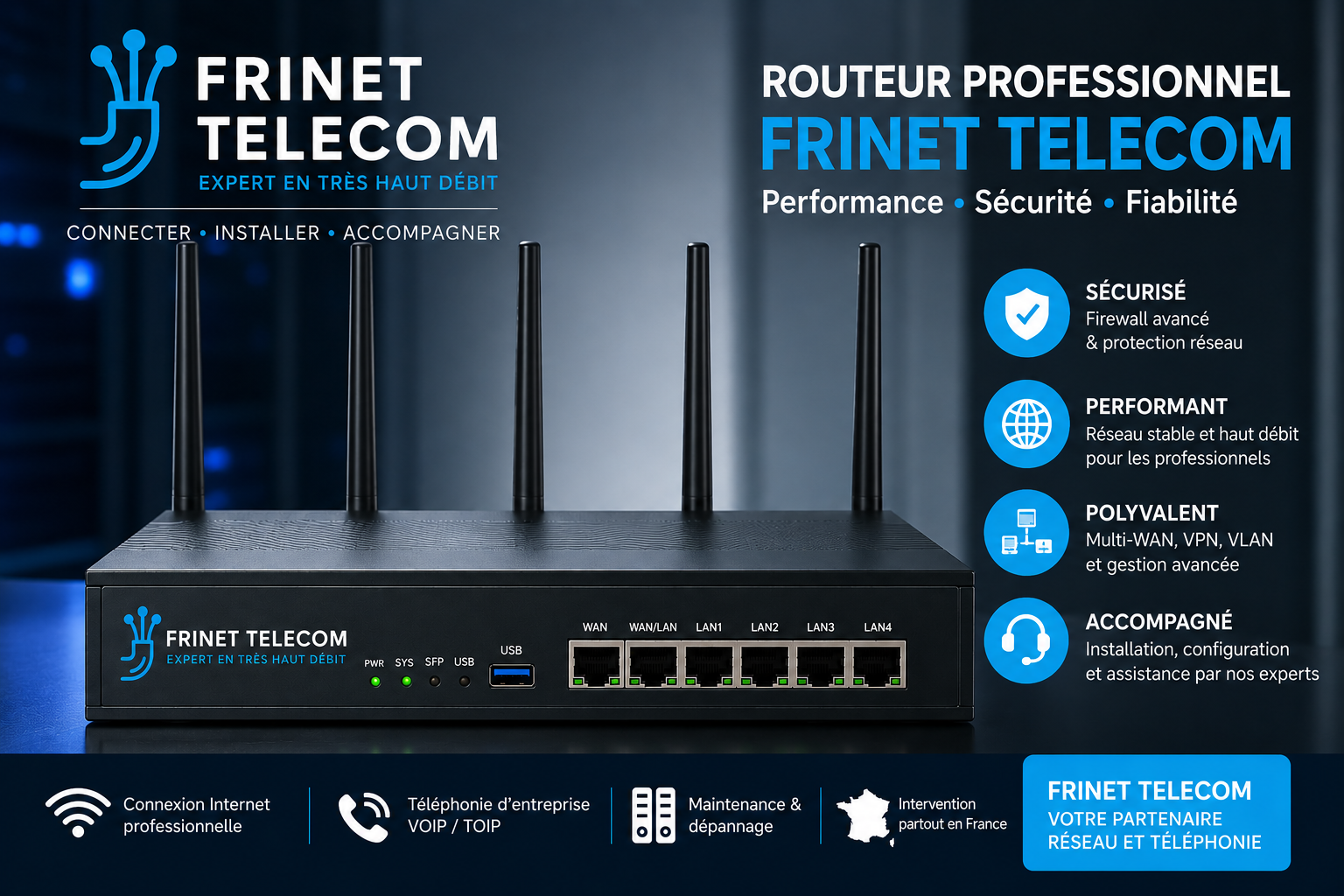 Internet et téléphonie entreprise FRINET TELECOM
